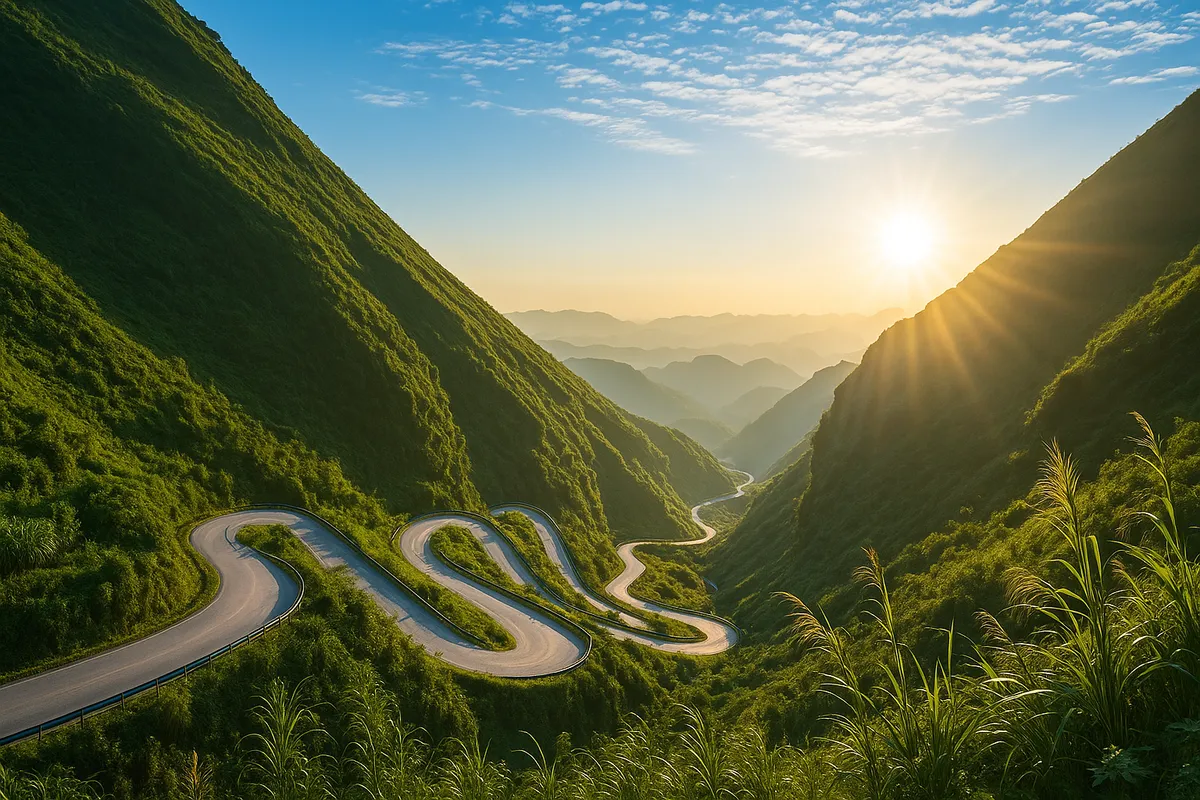 Ma Pi Leng Pass - A strip of stone silk between the clouds and sky of Ha Giang