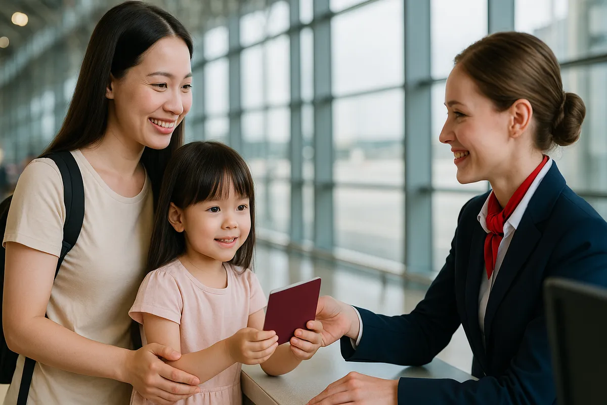 Check-in for children on airplanes - Regulations, documents and important notes