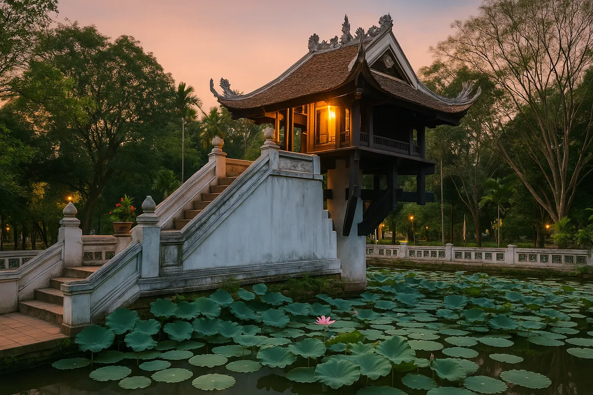How did One Pillar Pagoda disappear from Hanoi?