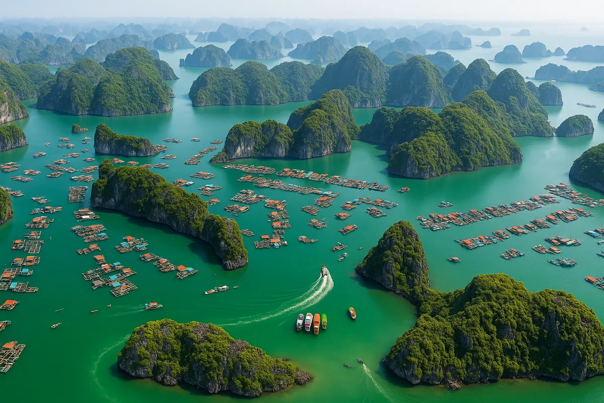 Làng chài Cái Bèo vẻ đẹp bình bị giữa vịnh Lan Hạ