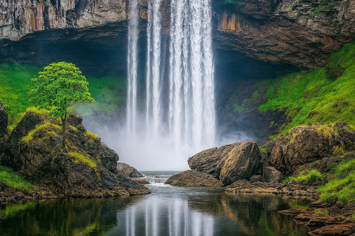 Phu Cuong Waterfall and the white symphony in the middle of the jungle